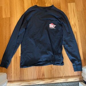 Vineyard Vines Navy Long Sleeve Holiday Shirt
